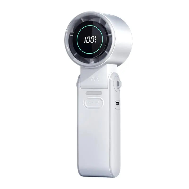 Portable Handheld Fan, Portable Cooling Fan, 3600Mah Rechargeable Mini Fan with LED Display, Multifunctional Smart Control Fan for Travel, Outdoor, Exercise, Work, Home USB Portable Personal Fan